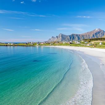 beach in the lofoten islands norway