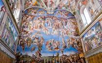 Fresco in the Sistine Chapel in the Vatican museum
