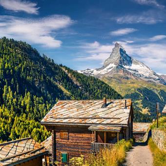 Matterhorn and Alpine village Switzerland