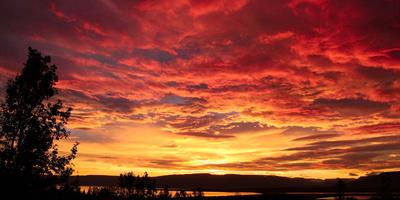 Sunrise over Lake Mývatn in North Iceland
