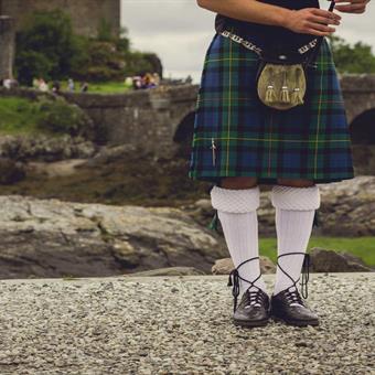 Man in a Scottish kilt